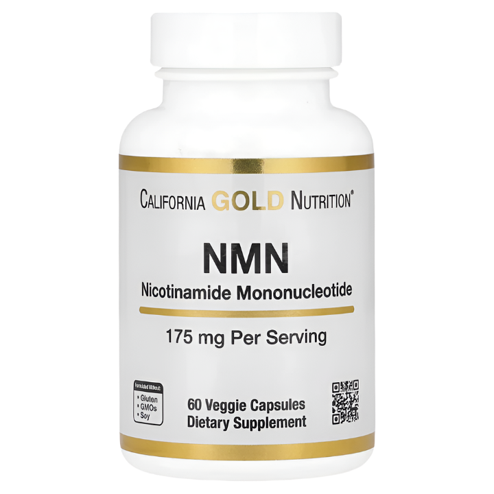 California Gold Nutrition NMN 175 mg - 60 Veggie Capsules, 60 Servings