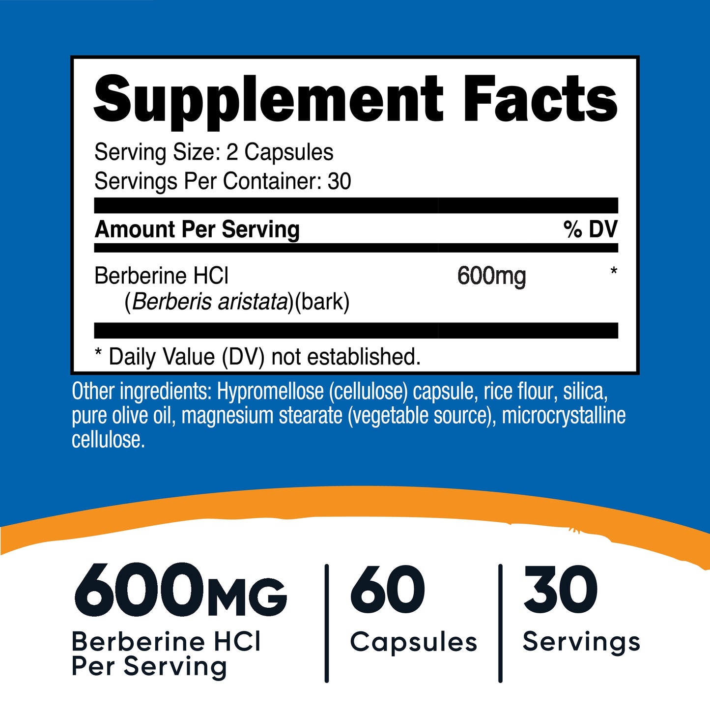 Nutricost Berberine HCl – 1200 mg | 60 Capsules | Metabolic Health, Blood Sugar & Heart Support