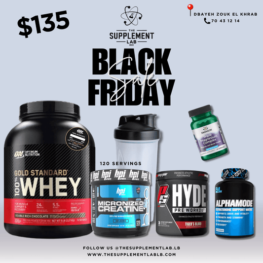 On whey Gold + BPI Creatine 600g + Preworkout + Alphamode TestoBooster + Magnesium + shaker