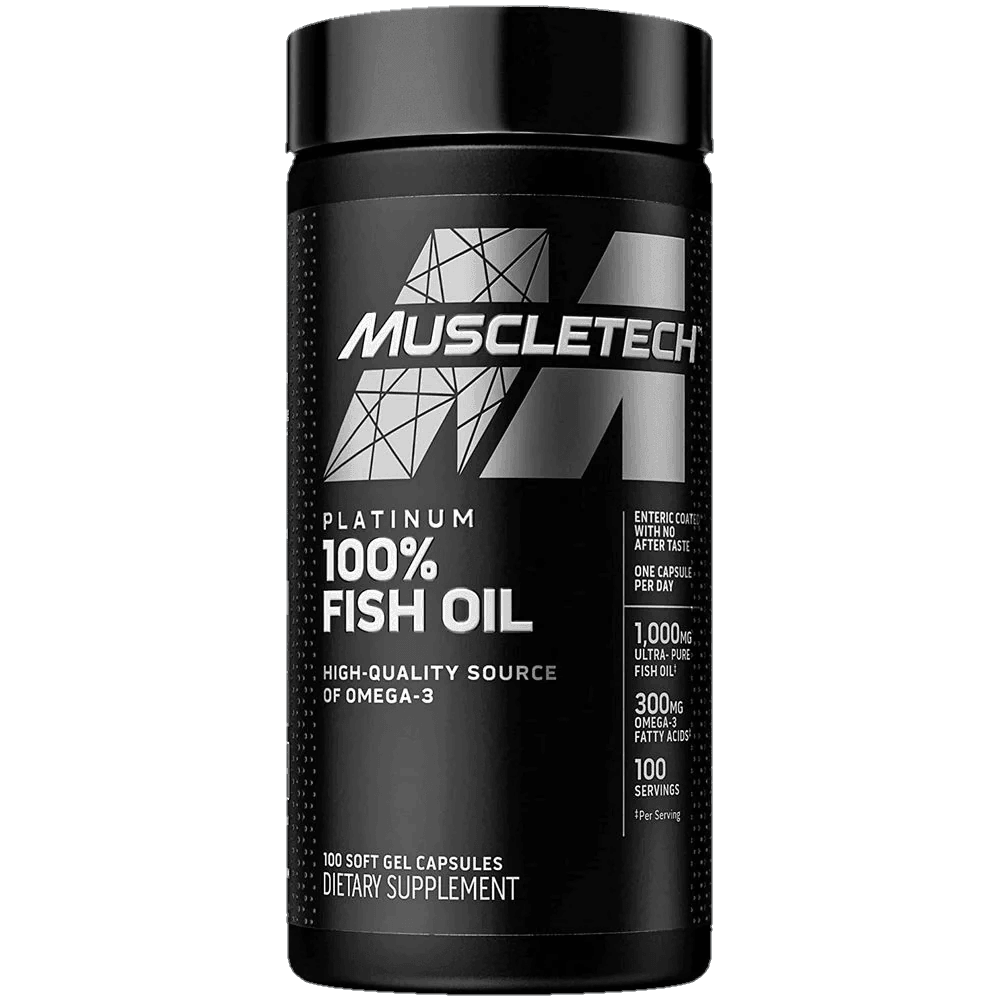 MuscleTech Platinum High-Quality Omega-3 Fish Oil, 100 Softgels