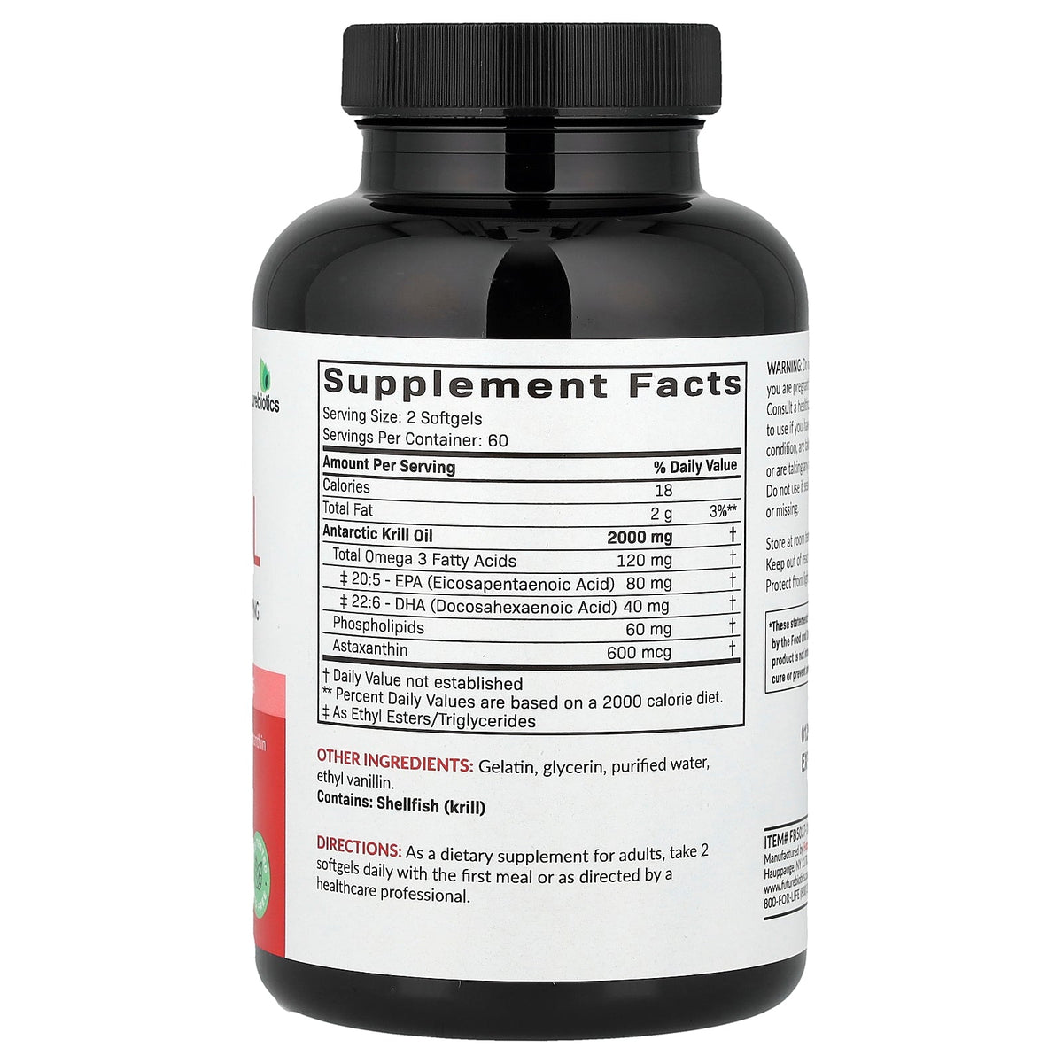 Futurebiotics Antarctic Krill Oil 2000 mg supplement facts