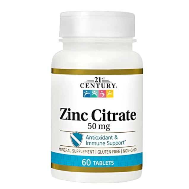 21st Century Zinc Citrate 50 mg 60 Tablets