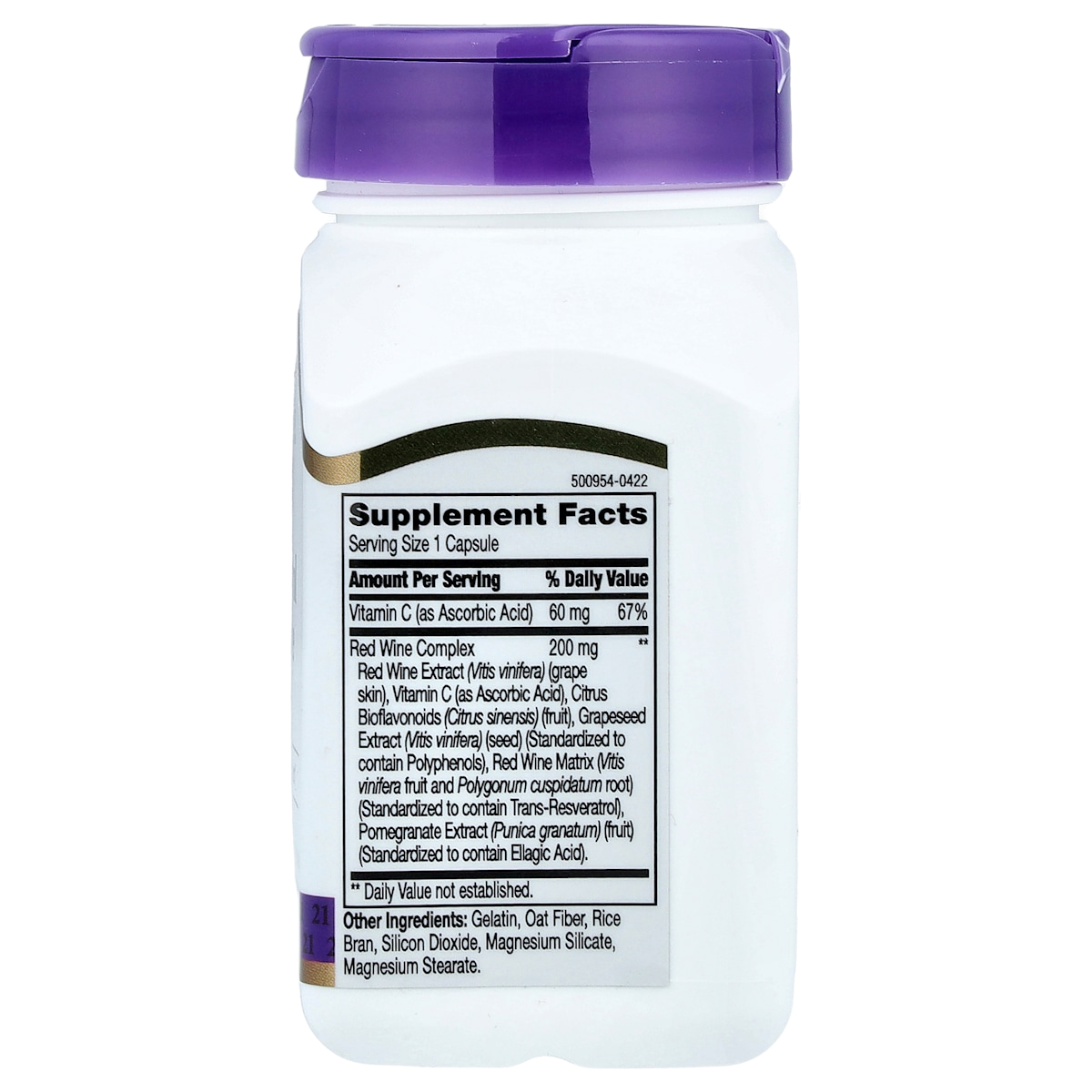 Supplement facts panel