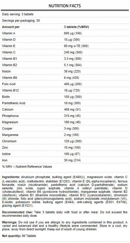 FA NUTRITION Core Vita Premium Multivitamin Formula 90