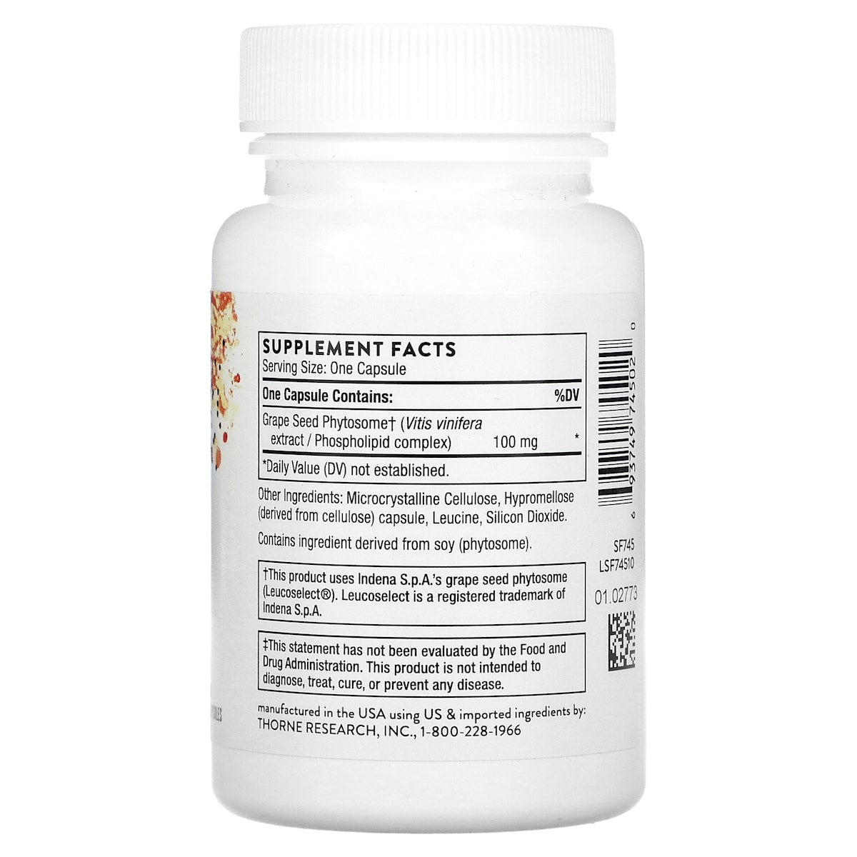 Supplement facts panel