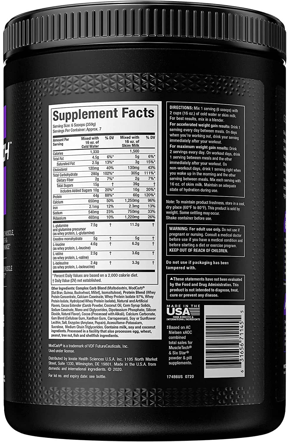 MuscleTech 100% Mass Gainer – 5.15 lbs