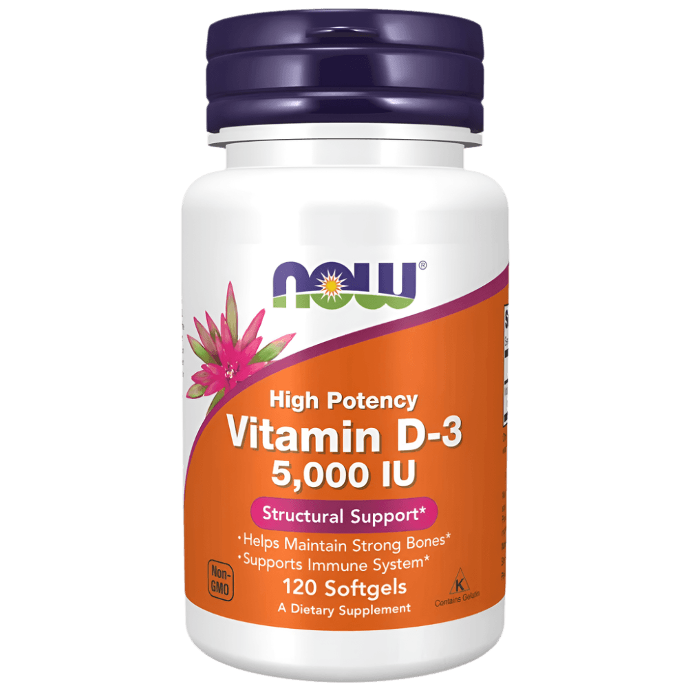 NOW Supplements, Vitamin D-3 5,000 IU, 120 Softgels
