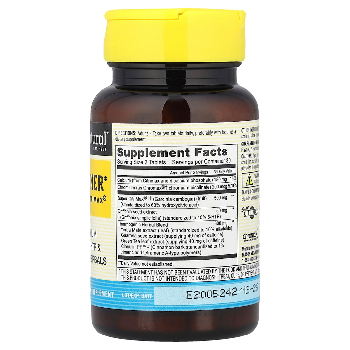 Supplement facts panel