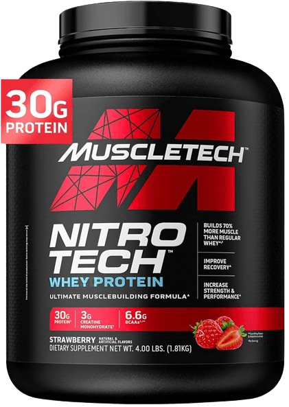 Muscletech Nitro-Tech Whey Performance Protein 4lbs Whey Protein with Creatine