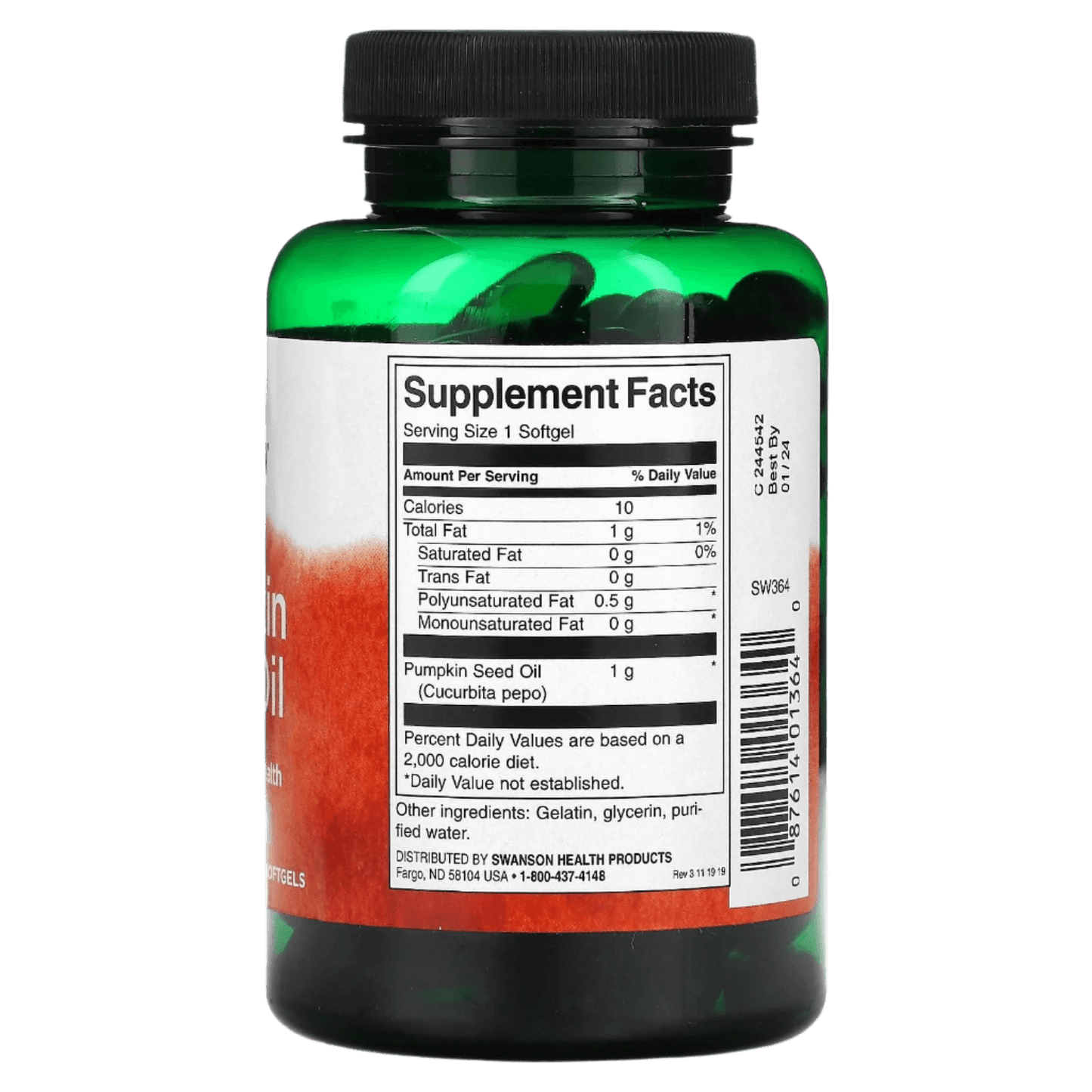 Swanson, Pumpkin Seed Oil 1000 mg, 100 Softgels