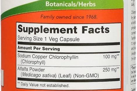 NOW Foods, Chlorophyll, 100 mg, 90 Veg Capsules