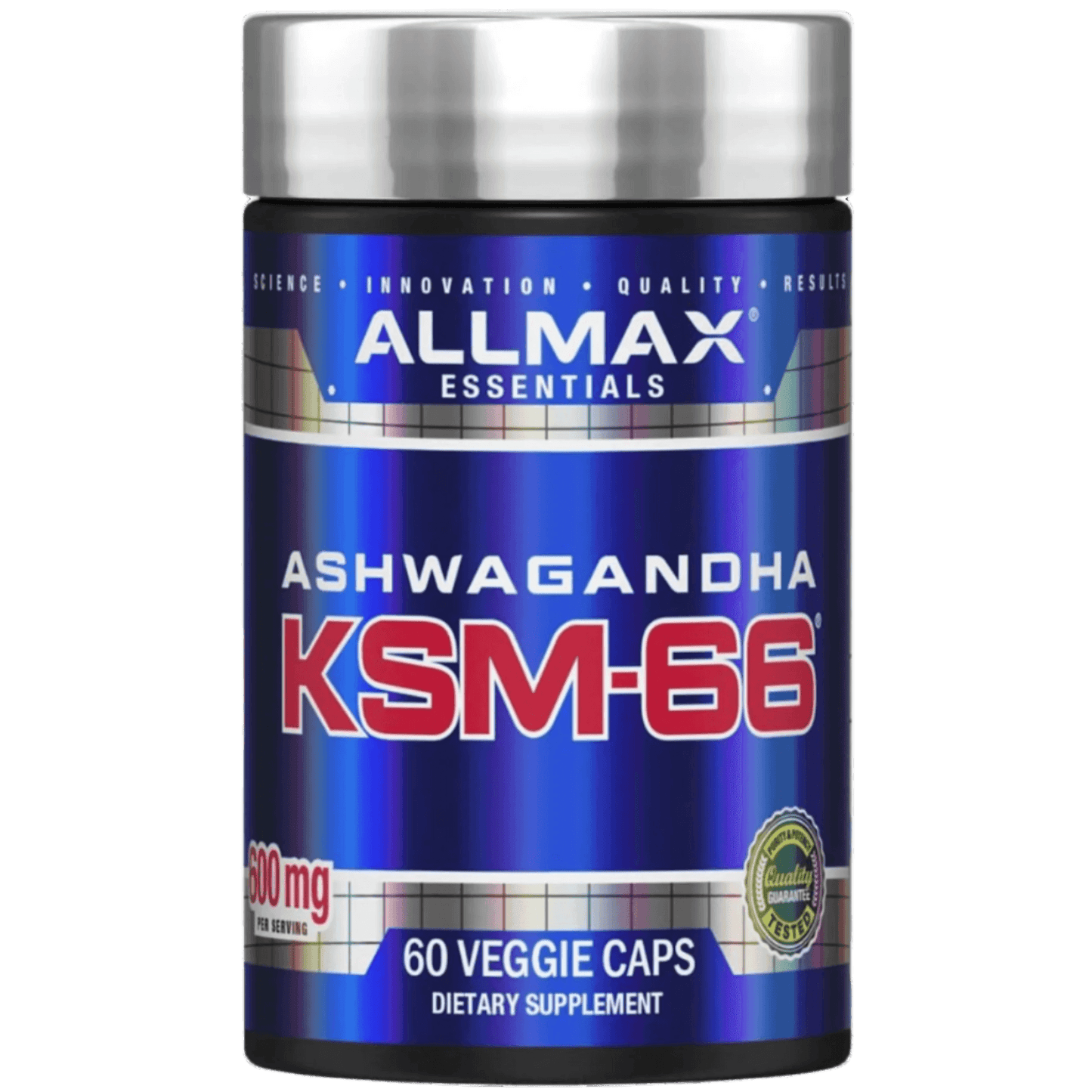 ALLMAX ESSENTIALS -Ashwagandha KSM-66 Ashwagandha - Veggie Caps - 60 count