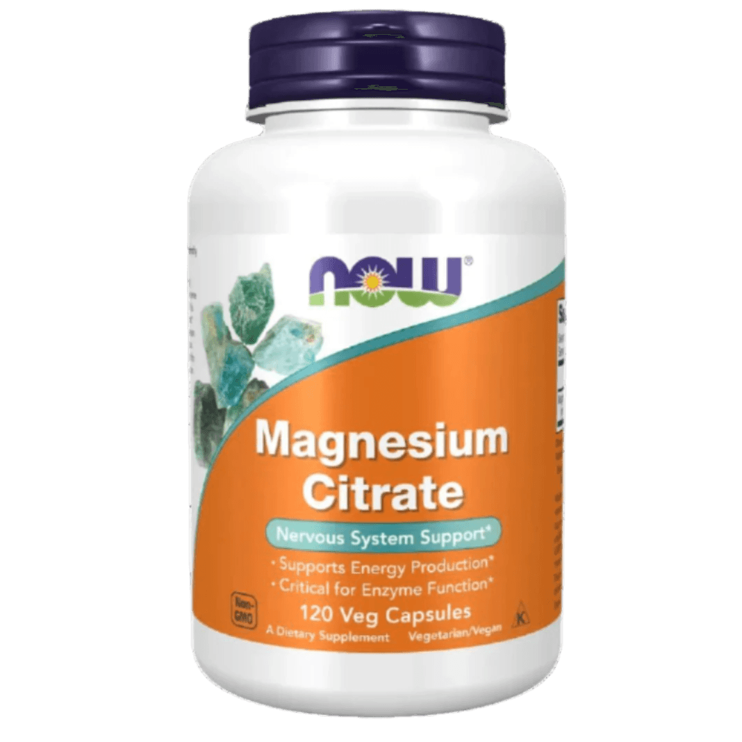 Now Magnesium Citrate Muscle Health & Constipation Relief 120 Vegetable Capsules