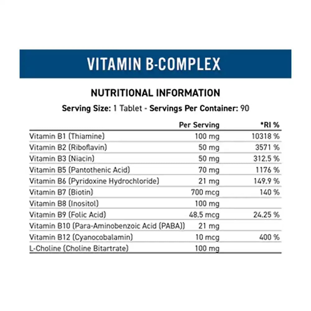 Applied Nutrition Vitamin B Complex High Strength, 90 Vegan Capsules