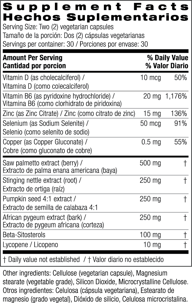 Bio Nutrition Prostate Wellness with Pumpkin Seed Extract, 60 Vegetarian Capsules