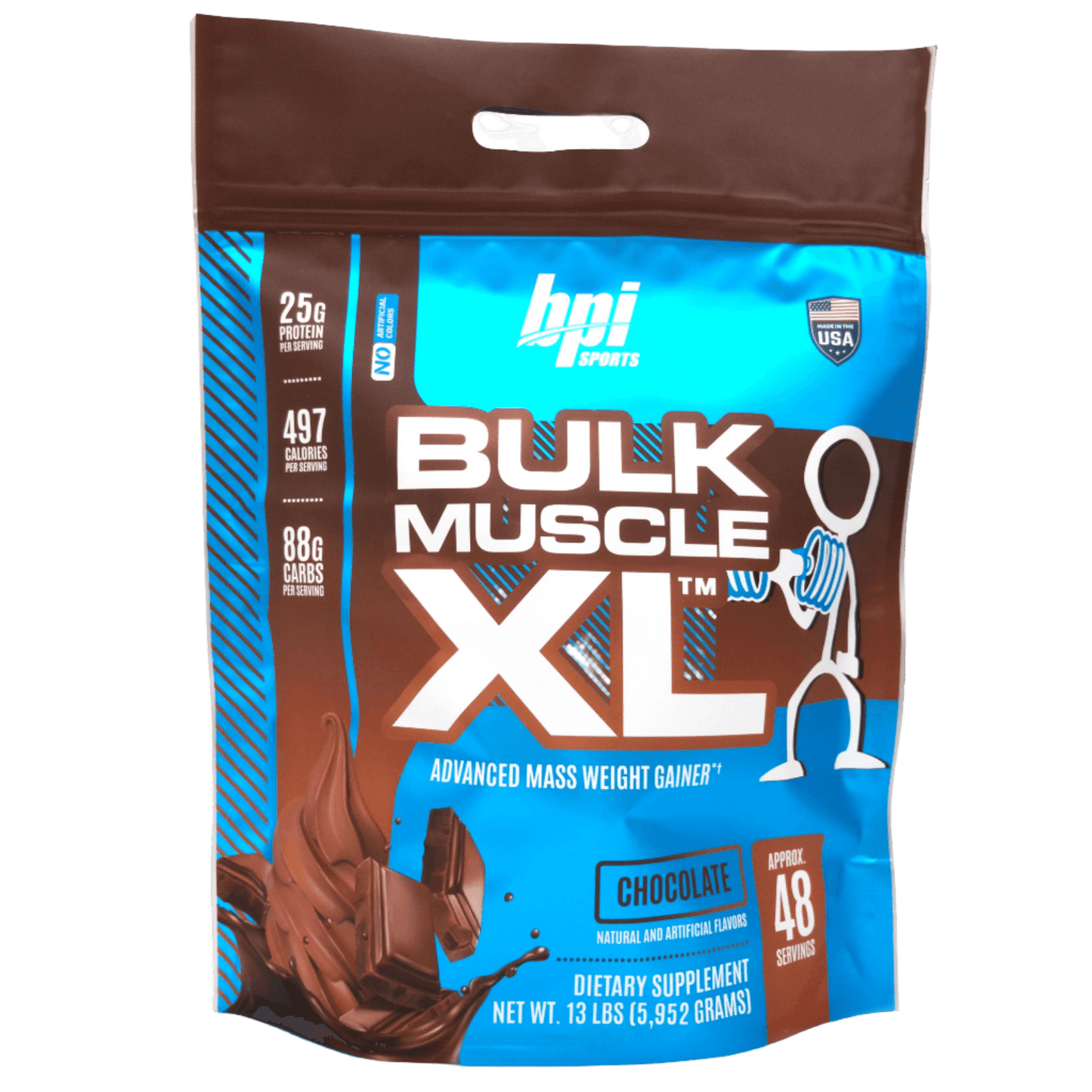 BPI Bulk Muscle XL, Advanced Mass Weight Gainer, 48 Servings