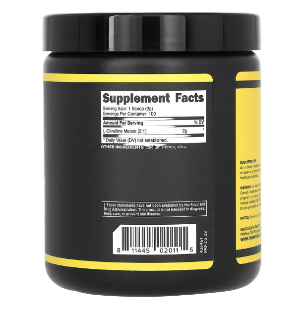 Primaforce Citrulline Malate – Unflavored, 7.3 oz (204g)