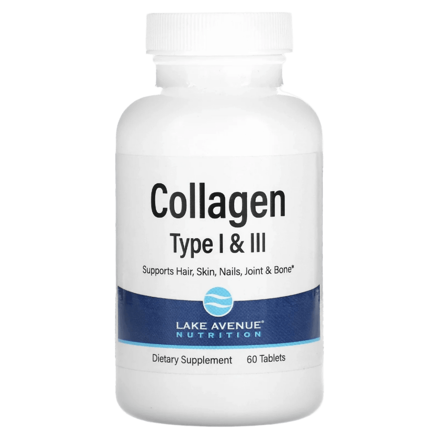 Lake Avenue Nutrition, Hydrolyzed Collagen Type I & III, 3,000 mg, 60 Tablets
