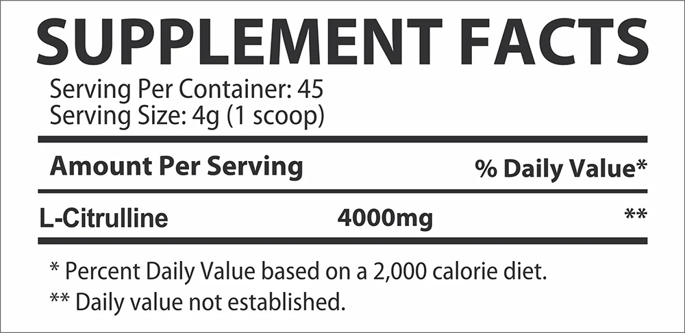 Muscle Rulz CITRULLINE 4000 mg – 45 Servings, 180 g | Pump, Performance & Endurance Support