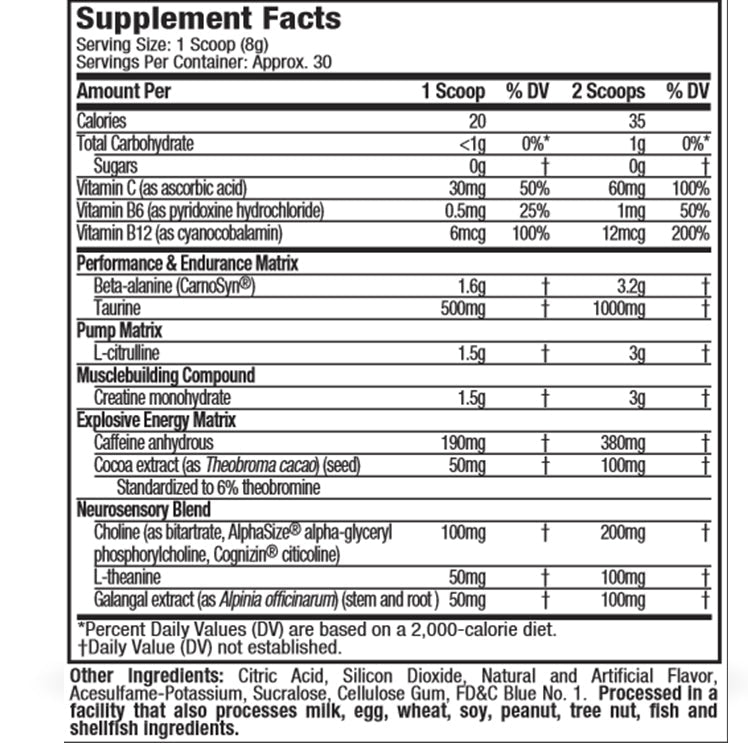 MuscleTech Vapor X5 Next Gen Pre-Workout – 270 g (0.59 lb) | Energy, Focus & Performance Support