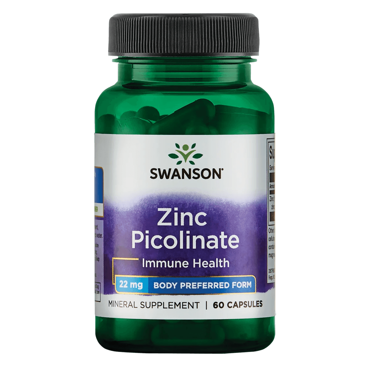 Swanson Zinc Picolinate 22mg Mineral Supplement, 60 Tablets