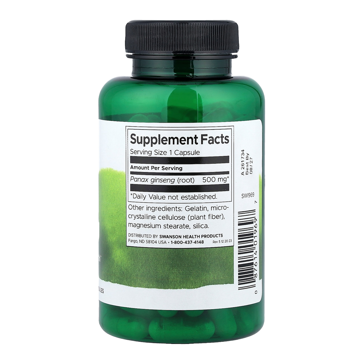 Supplement facts panel