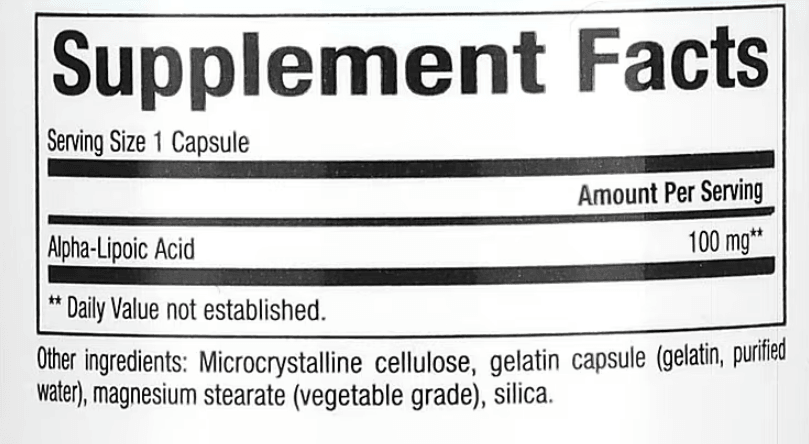 Natural Factors Alpha-Lipoic Acid – 100mg | 60 Capsules | Antioxidant & Metabolic Support