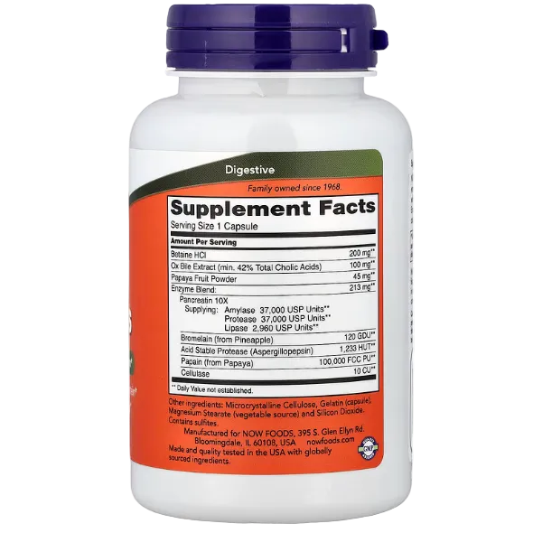 NOW Foods Super Enzymes – 90 Capsules | Digestive Support & Nutrient Absorption