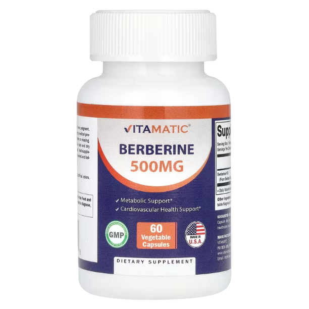 Vitamatic, Berberine, 500 mg, 60 Vegetable Capsules