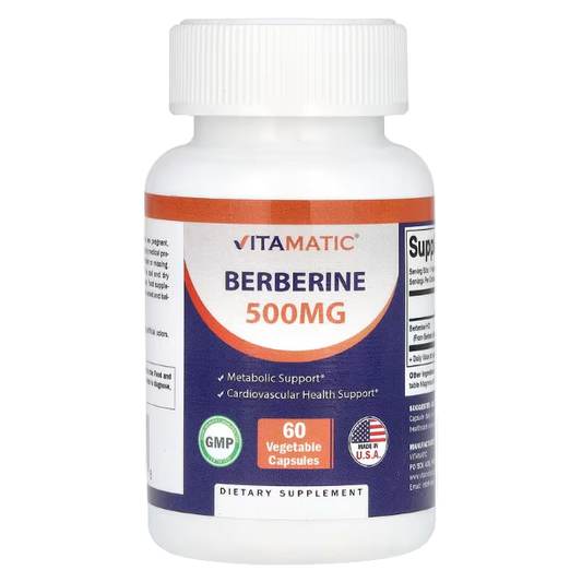 Vitamatic, Berberine, 500 mg, 60 Vegetable Capsules