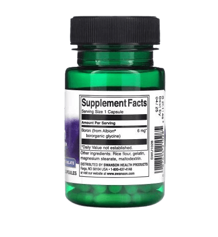 Swanson, Albion, Boron, 6 mg, 60 Capsules