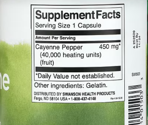 Swanson Cayenne – 450 mg, 300 Capsules