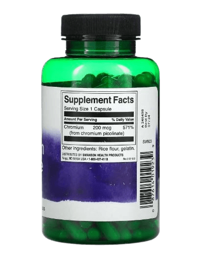 Swanson, Chromium Picolinate, 200 mcg, 200 Capsules
