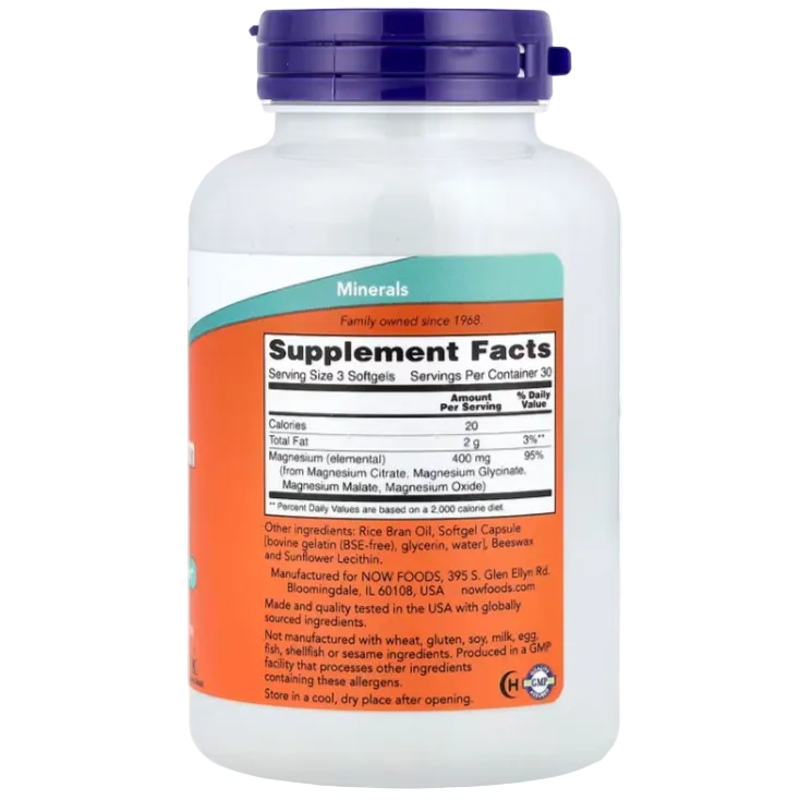NOW Foods Magnesium Citrate 133 mg 90 Softgels