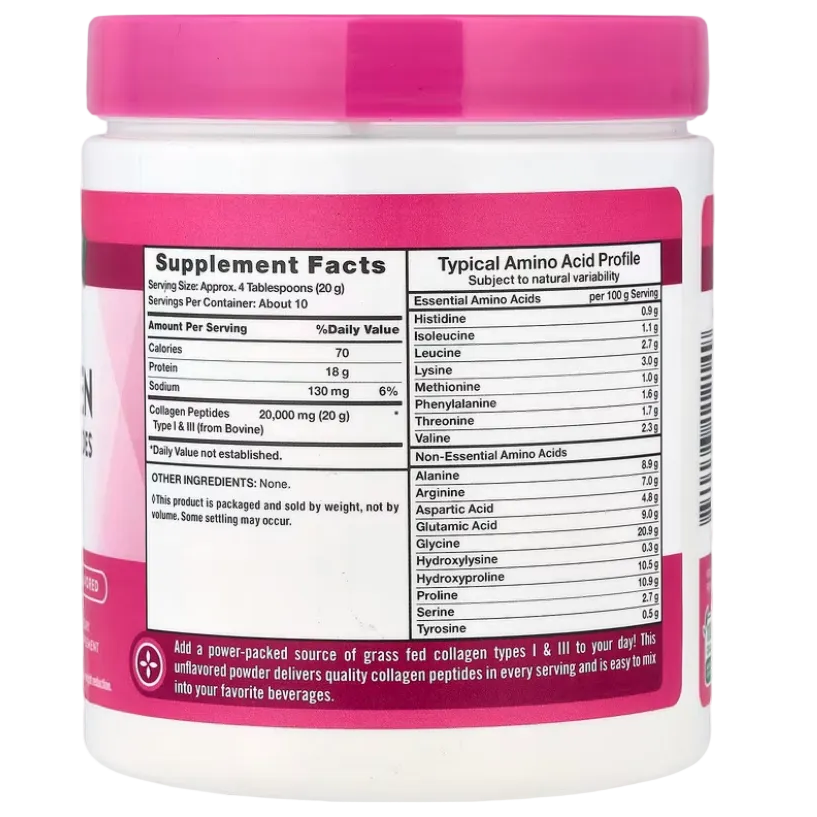 Nature’s Truth Ultra Collagen Powder – Unflavored, 7 oz (198 g) | Hair, Skin, Nails & Joint Support