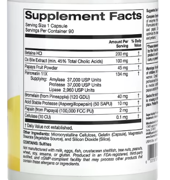 Super Nutrition, SimplyOne, Complete Enzymes, 90 Capsules