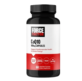 FORCE FACTOR CoQ10 100mg, Coenzyme Q10 Heart Health Supplement, 60 Vegetable Capsules