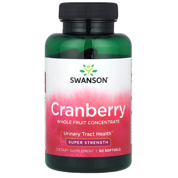 Swanson Cranberry Whole Fruit Concentrate – Super Strength | 60 Softgels | Urinary Tract & Antioxidant Support
