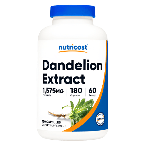 Nutricost Dandelion Extract Capsules 1575mg Per Serving (180 Capsules) - 525mg Per Capsule