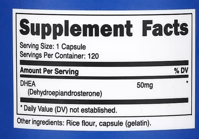 Nutricost DHEA – 50mg | 120 Capsules | Hormonal Balance & Vitality Support