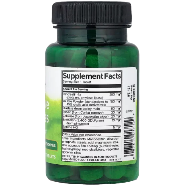 Swanson Digestive Enzymes – 90 Tablets | Digestive Support, Nutrient Absorption & Gut Health
