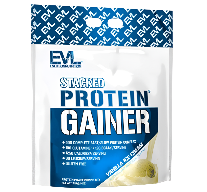EVLution Nutrition Stacked Protein Gainer – High-Calorie Muscle Building Formula 5.5kg