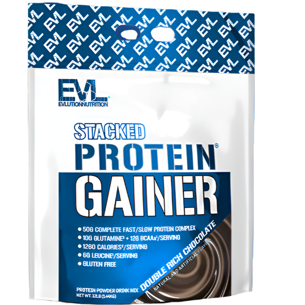 EVLution Nutrition Stacked Protein Gainer – High-Calorie Muscle Building Formula 5.5kg