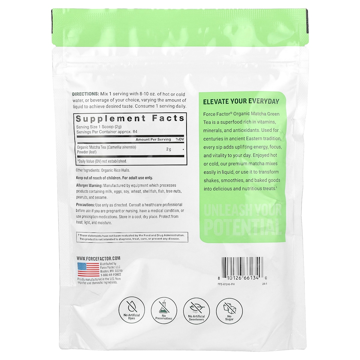 Supplement facts panel