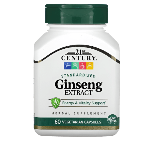 21st Century Ginseng Extract Veg Capsules, 60 Tablets