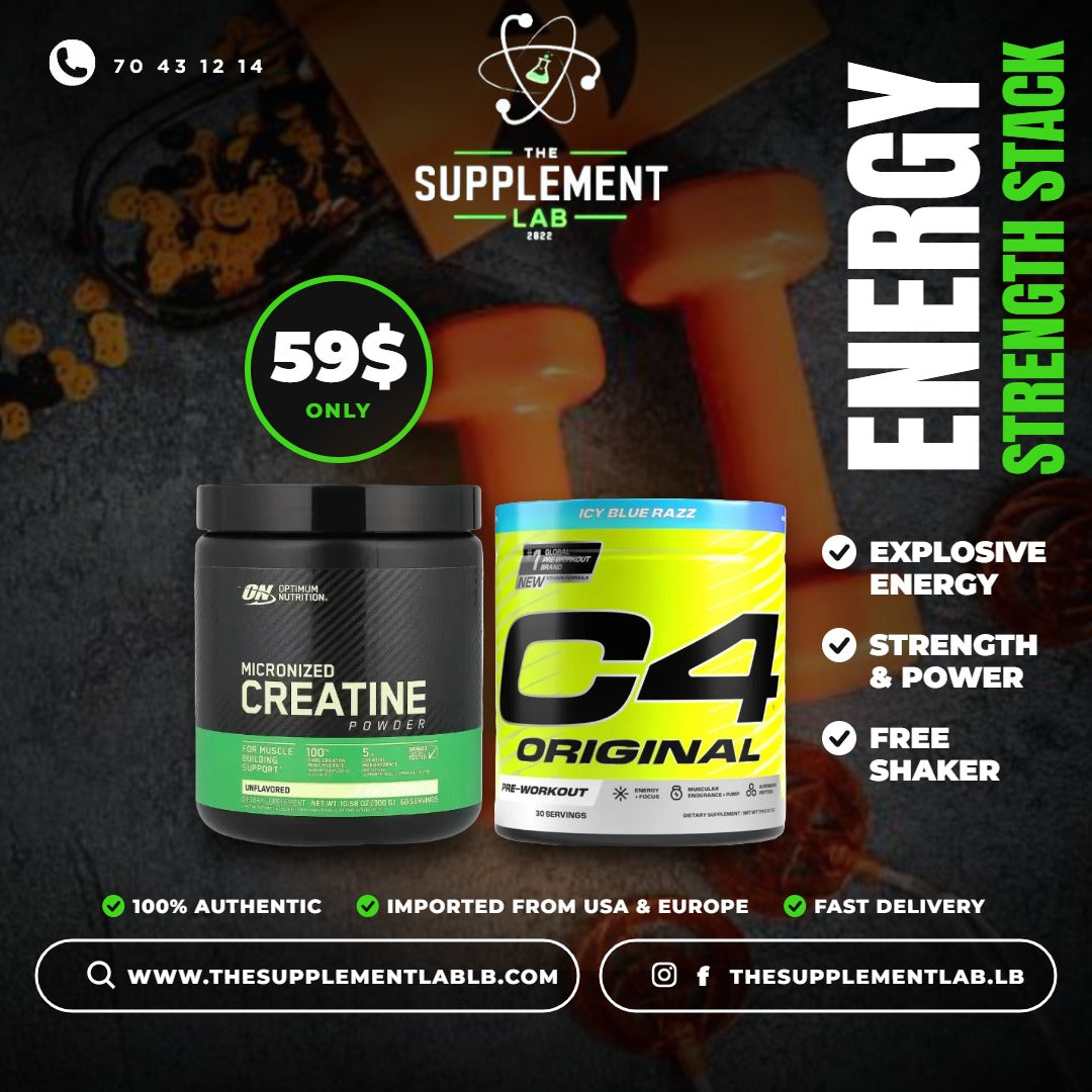 Halloween Deal: ON Micronized Creatine + Cellucor C4 $59 | The Supplement Lab Lebanon