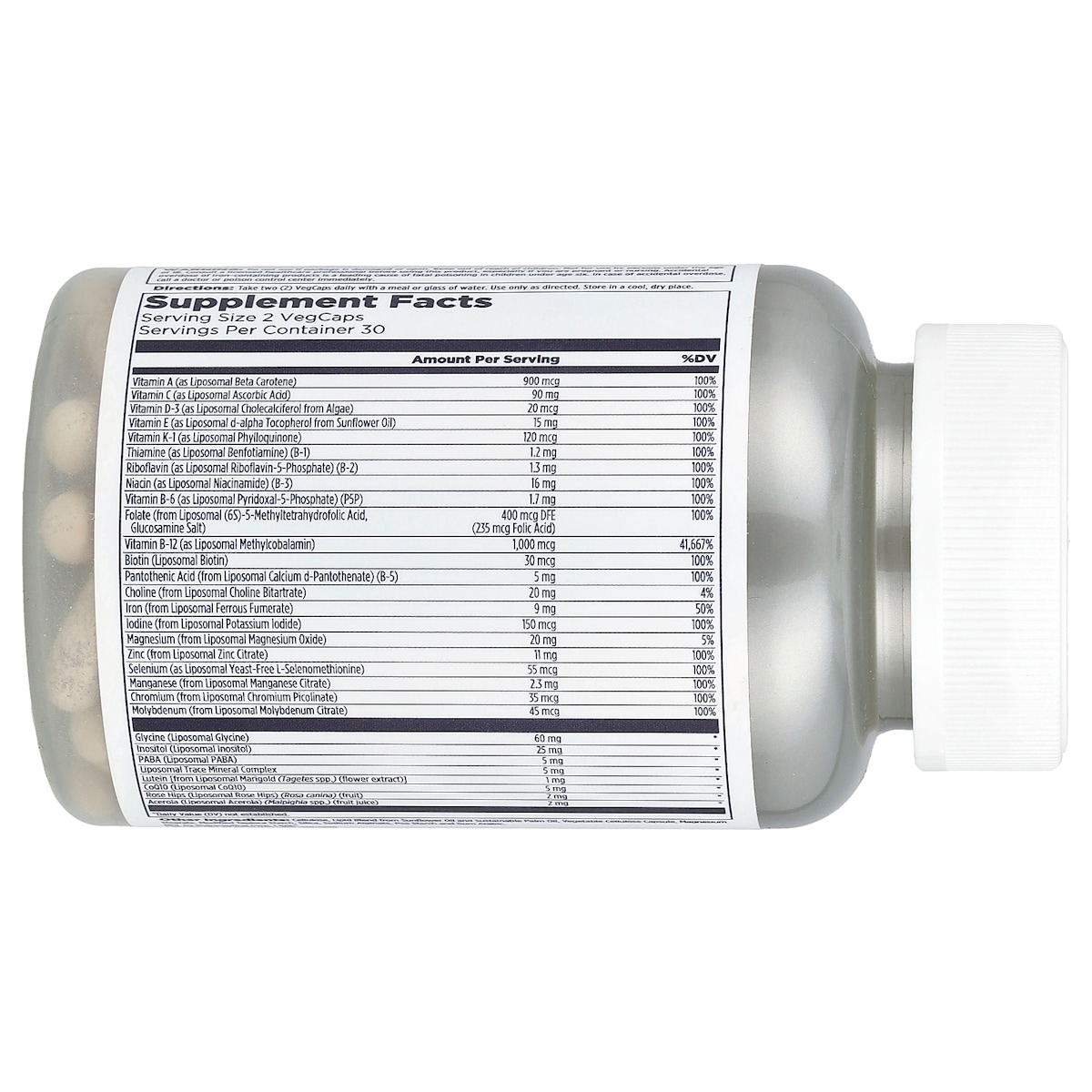 Supplement facts panel