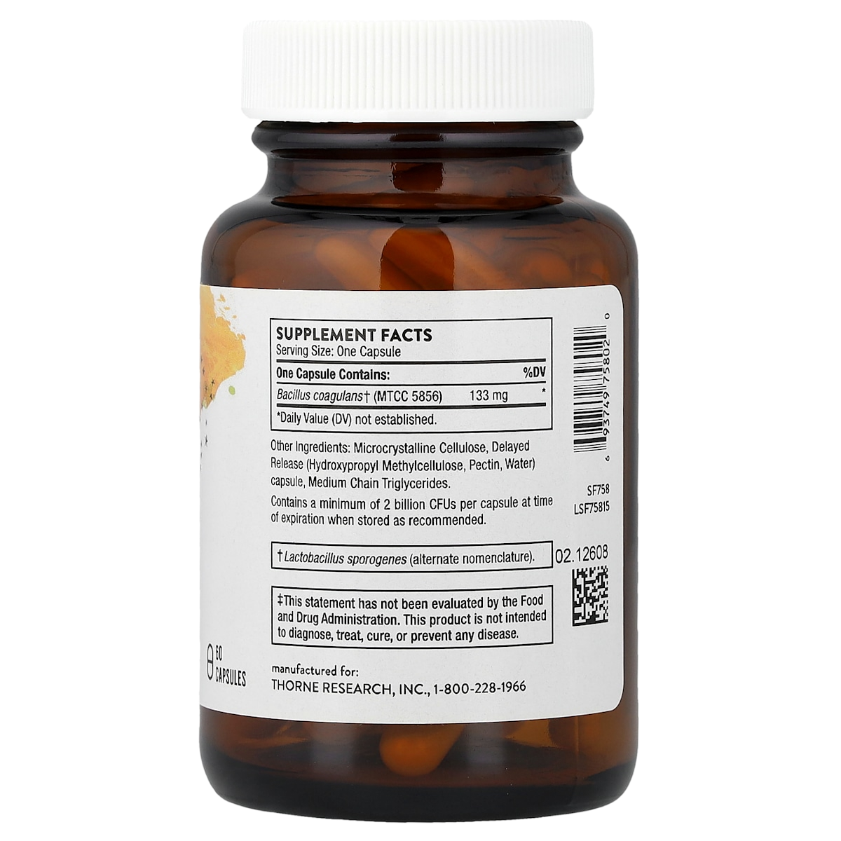 Supplement facts panel