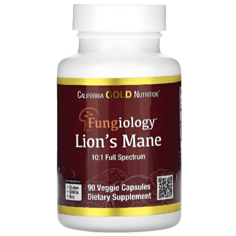 California Gold Nutrition, Lion's Mane, 600mg 90 Plant Capsules