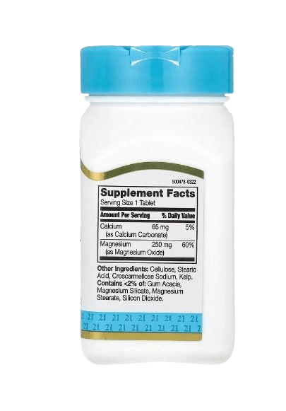 21st Century, Magnesium Oxide, 250 mg, 110 Tablets